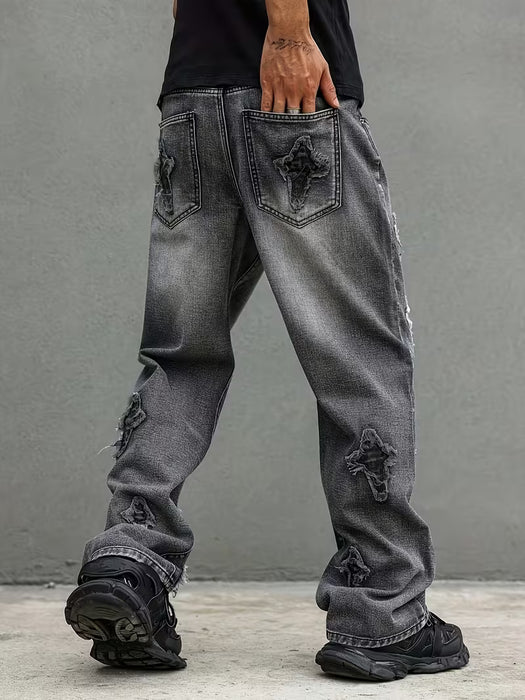 Pantalones Y2K Teen de Moda 2026 Nuevos Jeans de Denim con Parche de Estrella