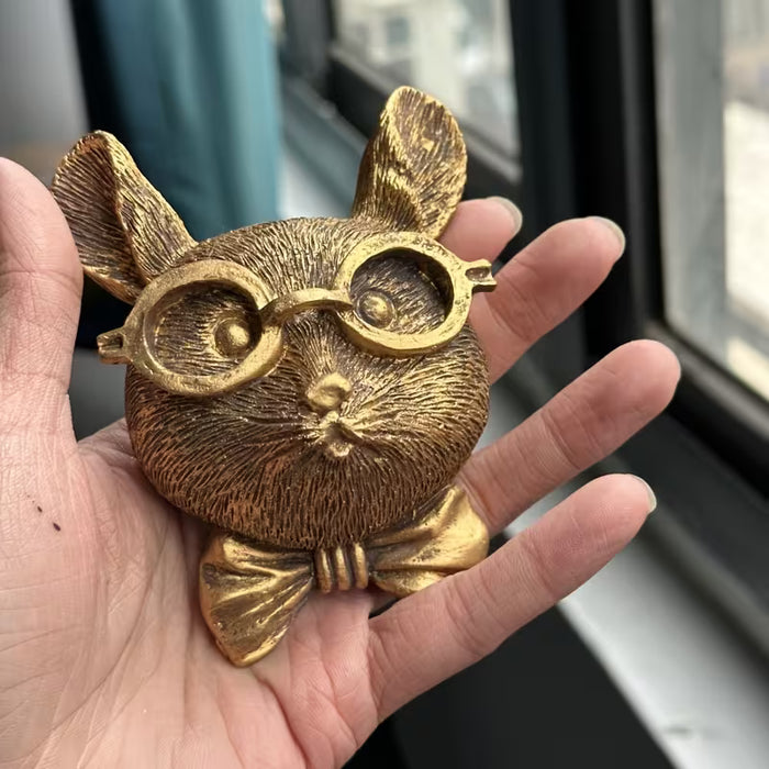 Decoración de pared con cabezas de animales, cabeza de ratón falsa