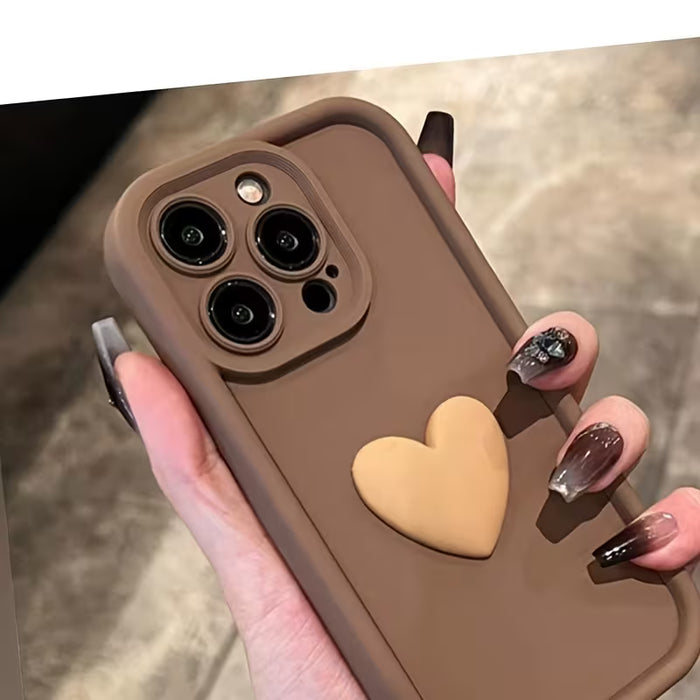 Funda para teléfono móvil anti-caídas, de color marrón para iPhone 16 Pro Max