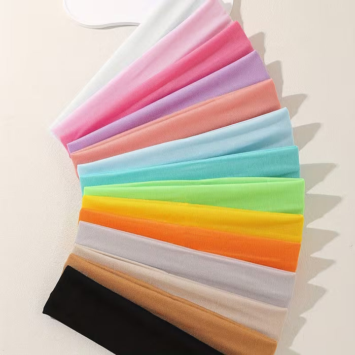 10 diademas para mujer, multicolores, bandas elásticas para el cabello