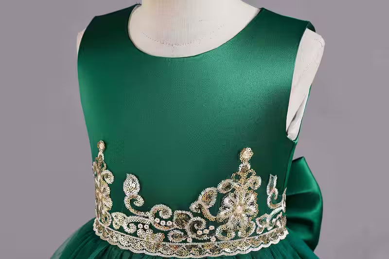Vestido Largo para Fiesta de Princesa con Lentejuelas para Niña
