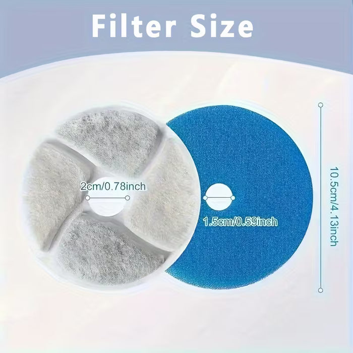 6pcs filtros de repuesto para dispensadores de agua automáticos para mascotas