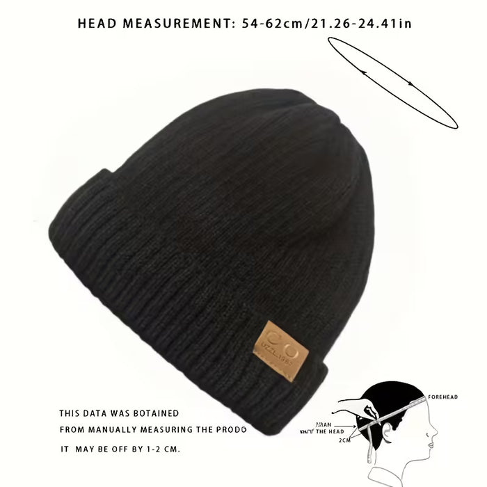 Gorro Unisex Grueso y Cálido de Punto, Calidez Invernal, Protección para las Orejas