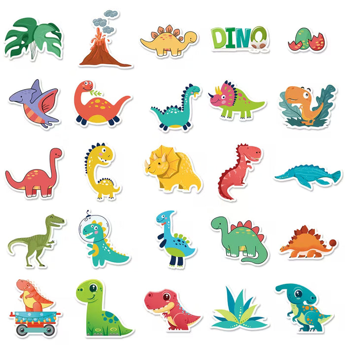 Paquete de 50 pegatinas de grafiti de la serie de dinosaurios aleatorios
