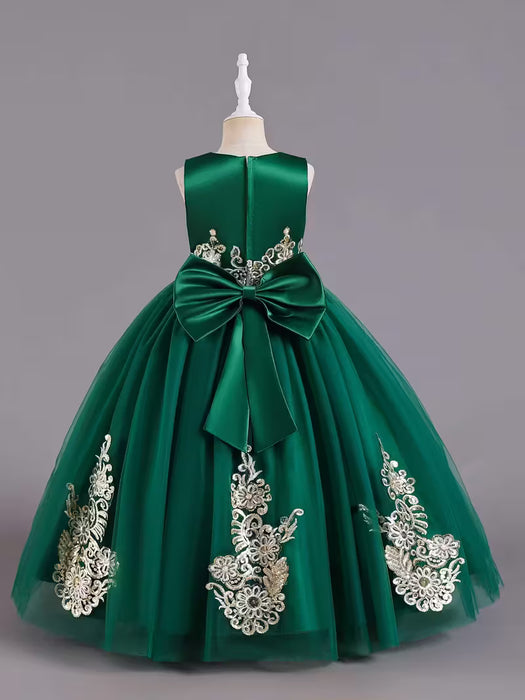 Vestido Largo para Fiesta de Princesa con Lentejuelas para Niña