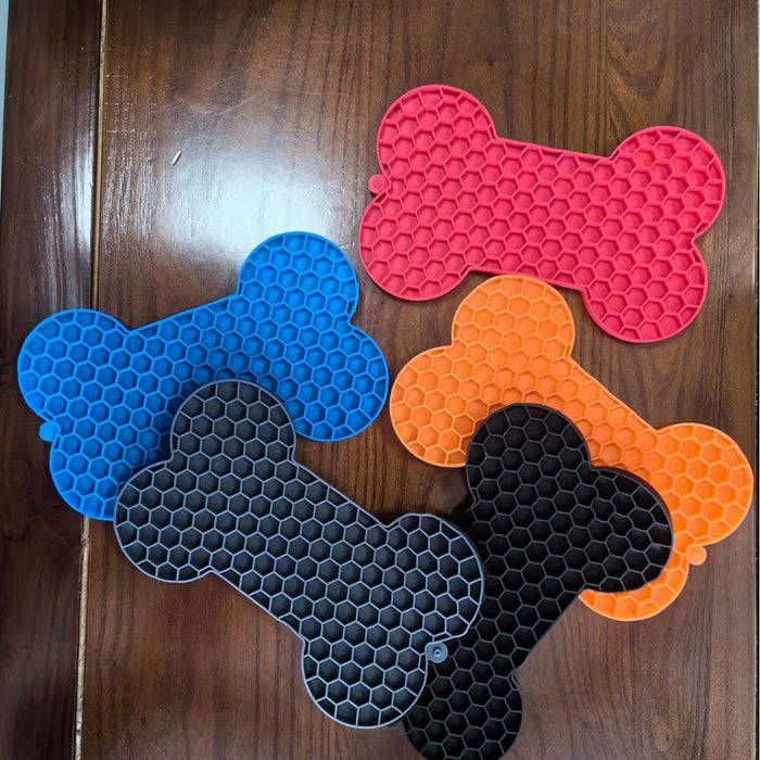 Tapete de silicona para lamer para perros, diseñado para alimentación lenta