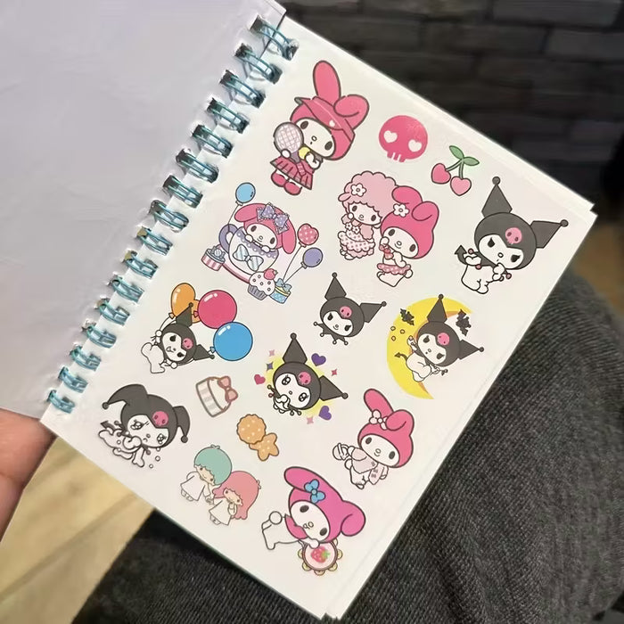 1 ud. Kit adorable de pegatinas Kuromi Melody al azar 1pc