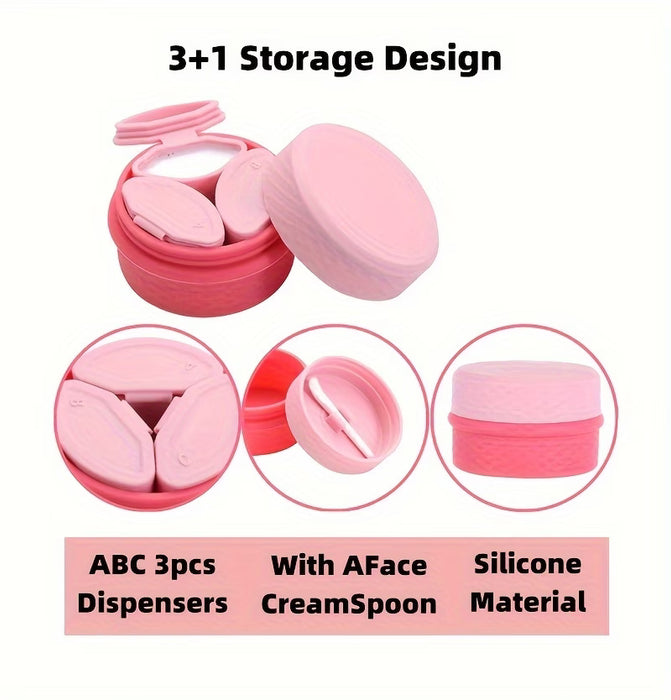 Contenedores de viaje de silicona para belleza, botellas portátiles