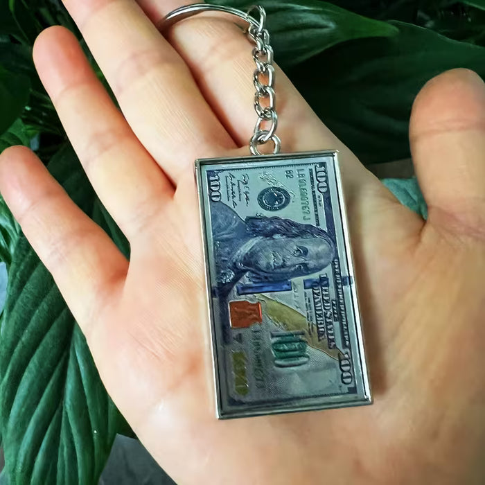 1pc Mini Llavero Réplica de Dólar, Llavero de Divisa Divertido y Genial, Accesorio para Llaves de Bolso