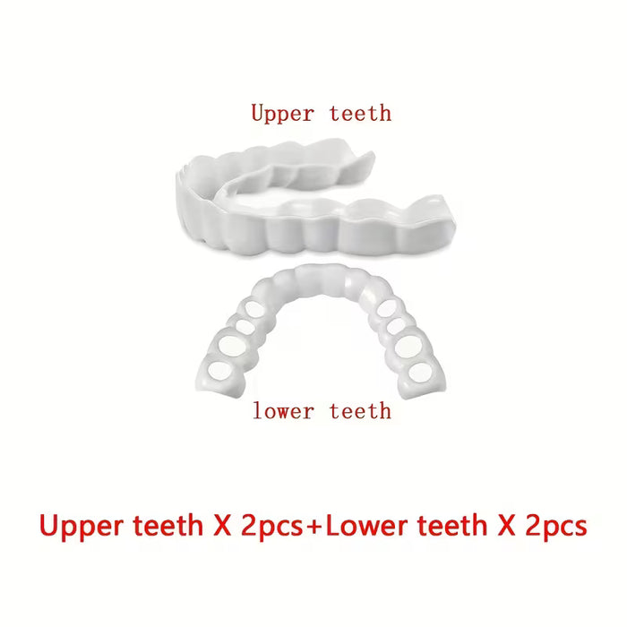 4 Pares de Dientes Superiores, Inferiores + 4 Encías Dentales para Dientes Imperfectos
