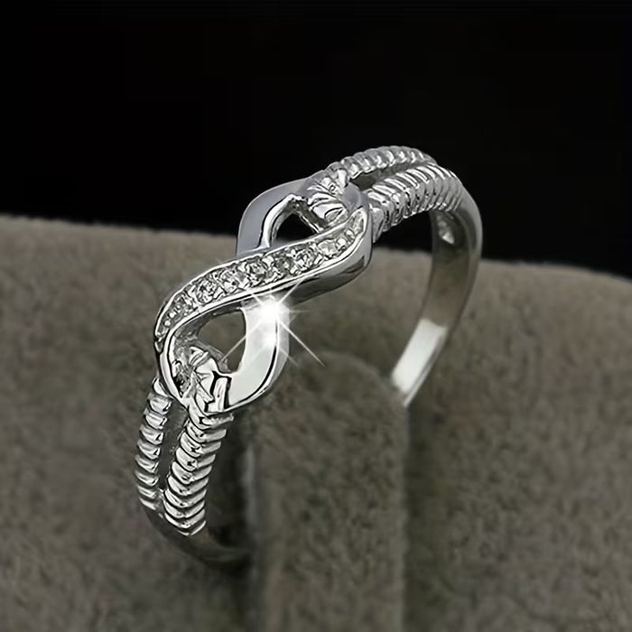 1pcs Anillo De Compromiso con Corazón Infinito Boda de Hombres