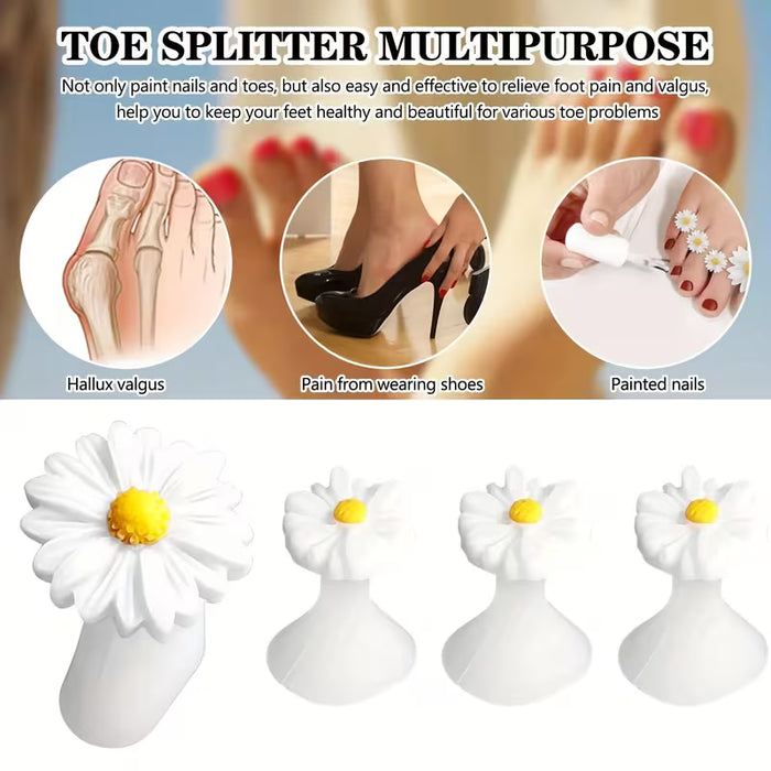 Juego de 8 Separadores de Dedos en Forma de Flor, para Pedicura y Manicura