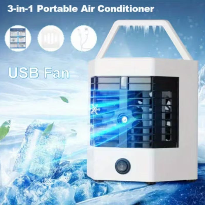 Aire Acondicionado Portátil Mejorado, Ventilador de Enfriamiento Rápido y Fácil, Mini