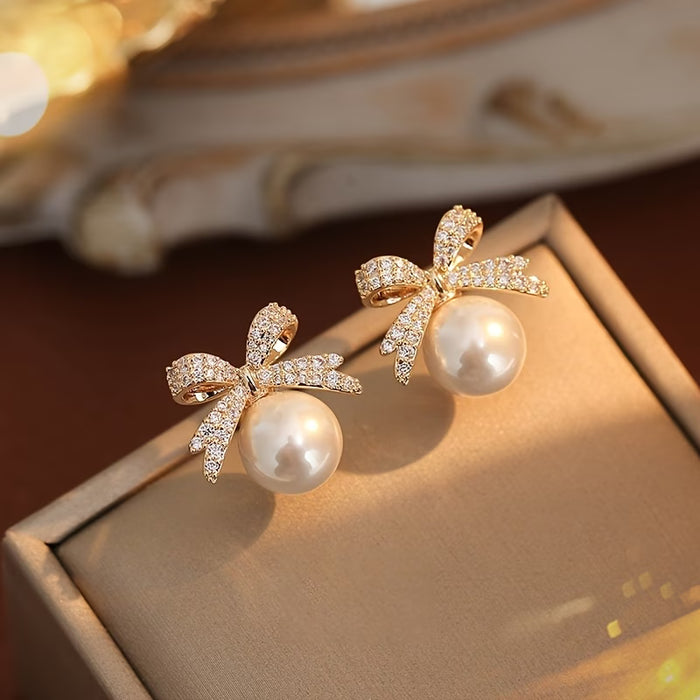 1 Par de Aretes de Mariposa Brillantes de Lujo Ligero
