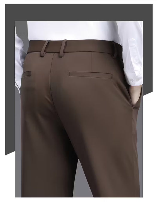 Pantalones de negocios compuestos con forro polar grueso para hombre, otoño/invierno