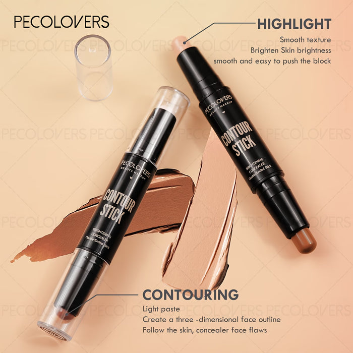 1 Barra de Corrector y Contorno Doble de Pecolover Impermeable