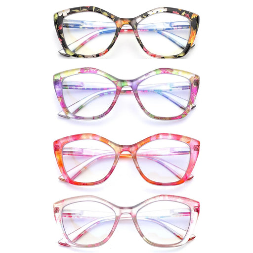 4pcs gafas de lectura para mujer, estilo moderno, con bisagras de resorte - Quierox - Tienda Online