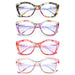 4pcs gafas de lectura para mujer, estilo moderno, con bisagras de resorte - Quierox - Tienda Online