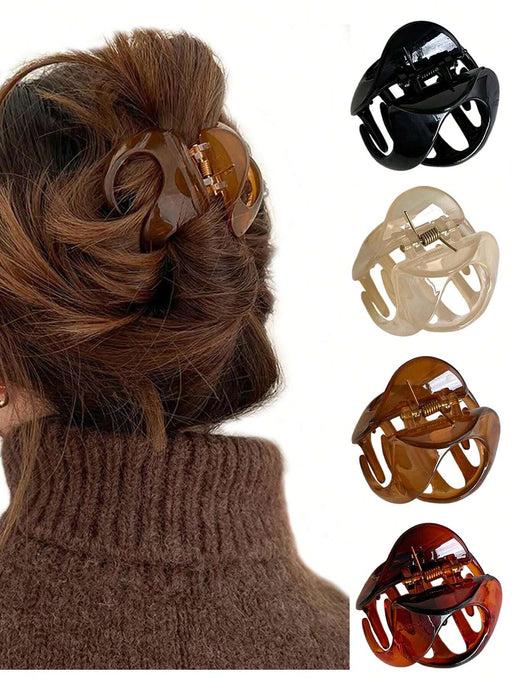 4pcs Pinza para el cabello de mujer brillante de tamaño medio de plástico - Quierox - Tienda Online