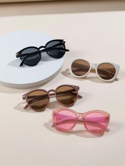 SHEIN Juego de 4 gafas de moda para niños con forma de ojo de gato