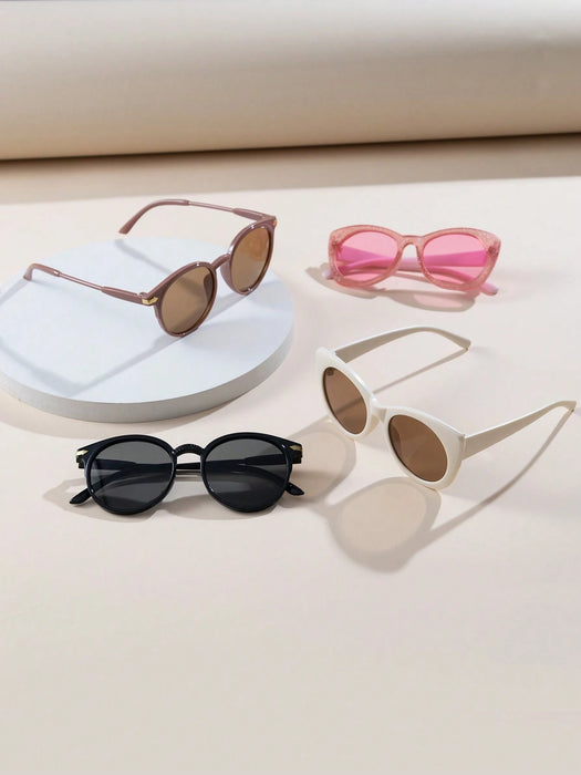 SHEIN Juego de 4 gafas de moda para niños con forma de ojo de gato