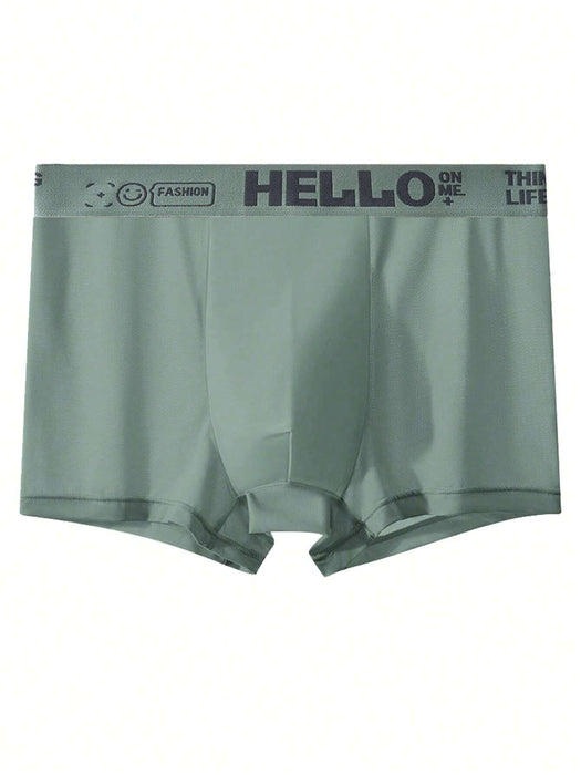 4 calzoncillos de cintura elástica estampados, ligeros y transpirables para hombre