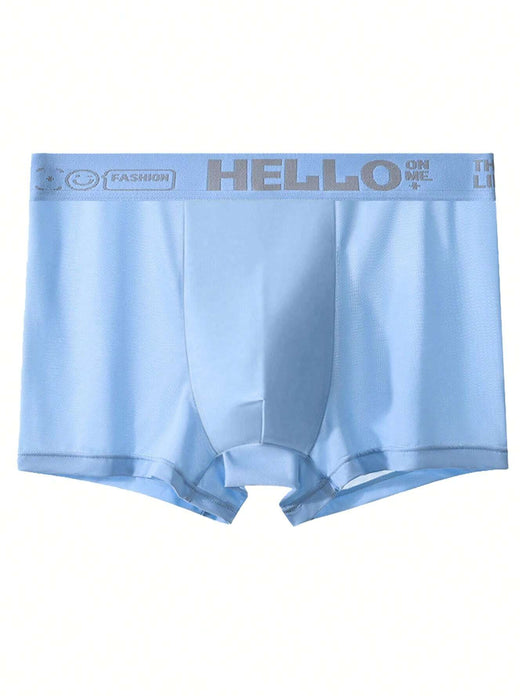 4 calzoncillos de cintura elástica estampados, ligeros y transpirables para hombre