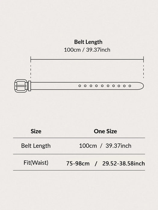 Shein Juego de 4 cinturones finos con hebilla dorada para mujer (no incluye punzón) para verano, otoño