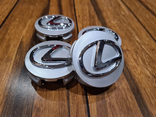 4X TAPAS CENTRALES DE LLANTAS DE ALEACIÓN PARA LEXUS PLATA/CROMO 62MM - Quierox - Tienda Online