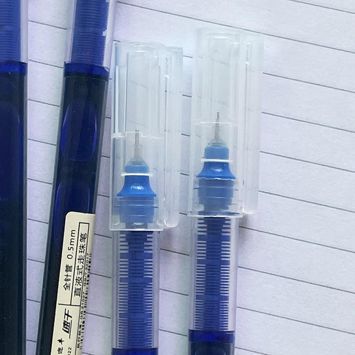 5 Bolígrafo de Gel con tinta azul para estudiantes, bolígrafos rectos - Quierox - Tienda Online