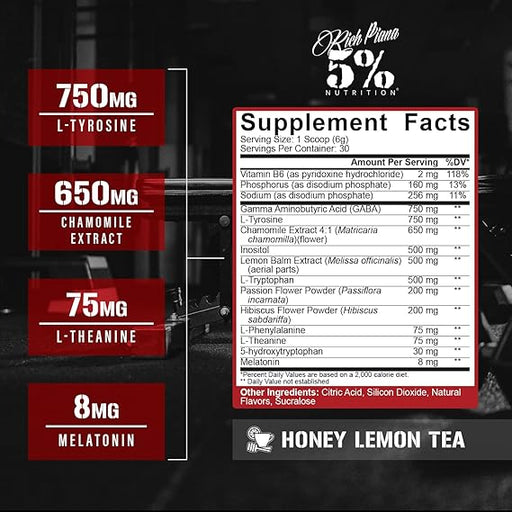 5% Nutrition Rich Piana Knocked Out Polvo natural para ayudar al sueño | Suplemento - Quierox - Tienda Online