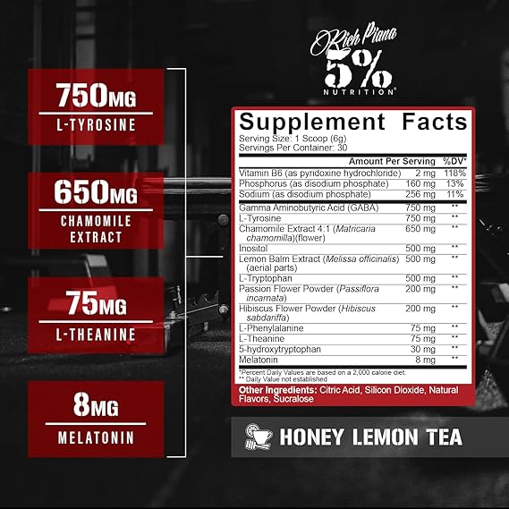 5% Nutrition Rich Piana Knocked Out Polvo natural para ayudar al sueño | Suplemento - Quierox - Tienda Online