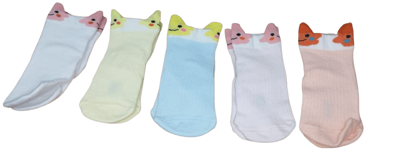 5 par de calcetines con cara sonriente para bebe y niños - Quierox - Tienda Online
