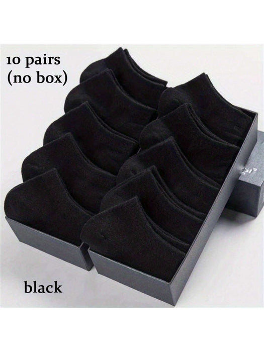 5 pares de calcetines casuales de unicolor para hombres, ligeros y transpirables - Quierox - Tienda Online