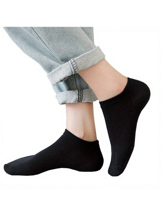 5 pares de calcetines casuales de unicolor para hombres, ligeros y transpirables - Quierox - Tienda Online