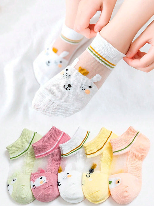5 pares de Calcetines cortos para niños con dibujos animados - Quierox - Tienda Online