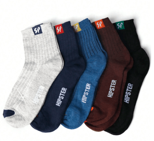 5 Pares De Calcetines De Media Pantorrilla Para Hombre - Quierox - Tienda Online