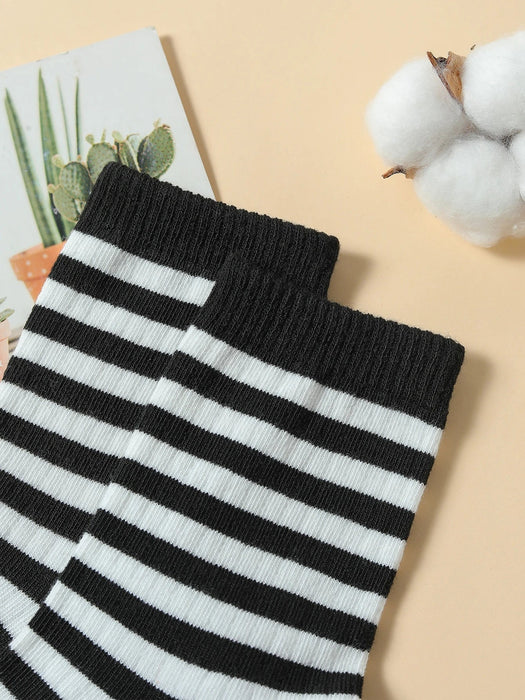 5 pares de calcetines de rayas para niños con estampado - Quierox - Tienda Online