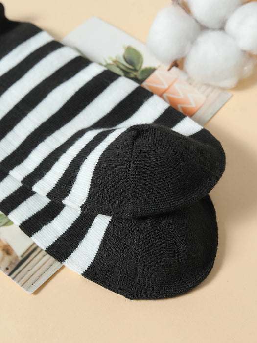 5 pares de calcetines de rayas para niños con estampado - Quierox - Tienda Online