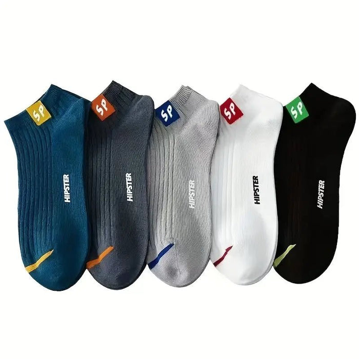 5 Pares De Calcetines Deportivos De Moda Con Estampado 'SP' Unisex - Quierox - Tienda Online