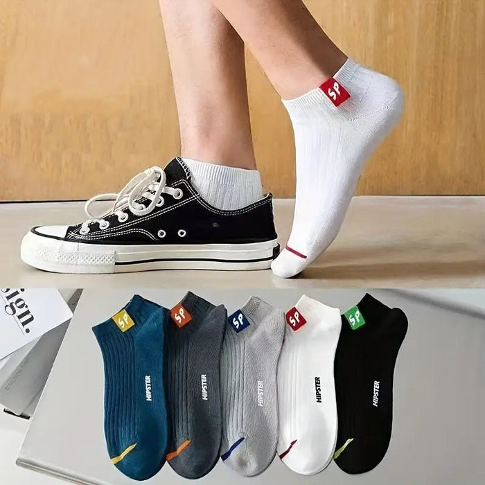 5 Pares De Calcetines Deportivos De Moda Con Estampado 'SP' Unisex - Quierox - Tienda Online