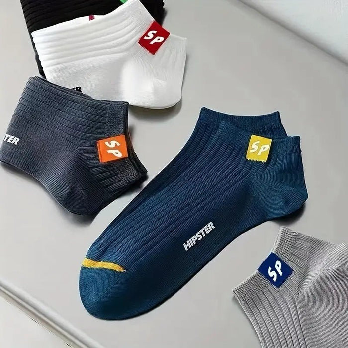 5 Pares De Calcetines Deportivos De Moda Con Estampado 'SP' Unisex - Quierox - Tienda Online