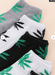 5 pares de calcetines tobilleros con estampado de hojas - Quierox - Tienda Online