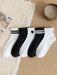 5 pares de calcetines versátiles a media pantorrilla, de estilo casual y minimalista - Quierox - Tienda Online
