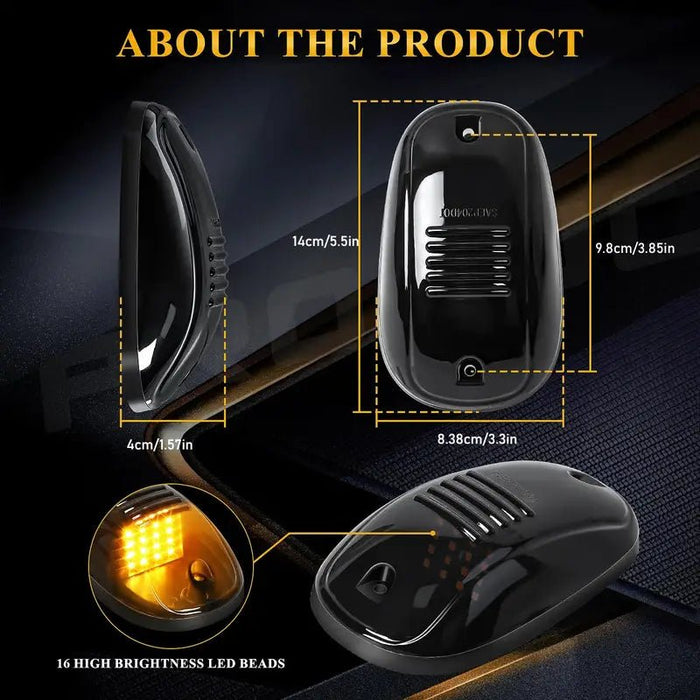 5 piezas de luces de techo de cabina de humo con 16 LED amarillo/ blanco, 12V - Quierox - Tienda Online