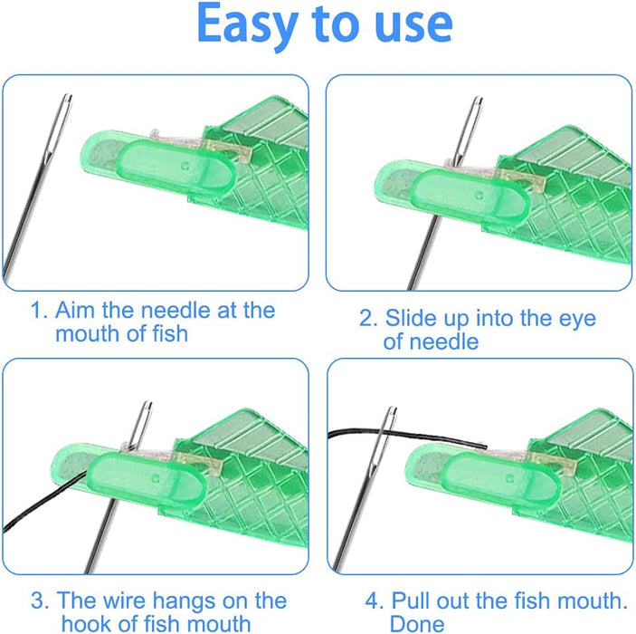 5 piezas de máquina de coser enhebrador de aguja, tipo pescado, enhebrador automático - Quierox - Tienda Online