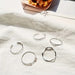 5 piezas, juego de anillos para mujer, diseño de perlas imitación - Quierox - Tienda Online