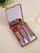 5 piezas Juego de brochas de maquillaje con caja espejo - Quierox - Tienda Online