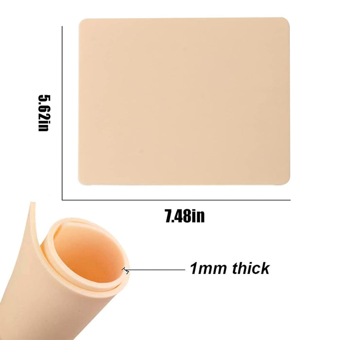 5 piezas para practicar tatuajes en blanco de silicona suave doble cara 7.4 x 5.6 pulgadas - Quierox - Tienda Online