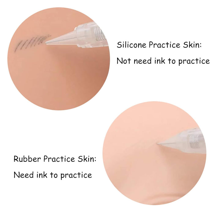 5 piezas para practicar tatuajes en blanco de silicona suave doble cara 7.4 x 5.6 pulgadas - Quierox - Tienda Online